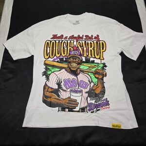 Thats a Awful lot of cough syrup Graphic White T-Shirt with Colorful Print.